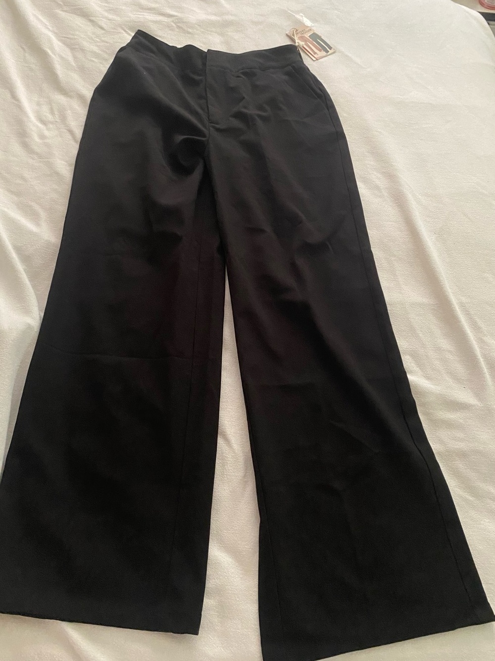 Wide Leg Women's Pants in Black